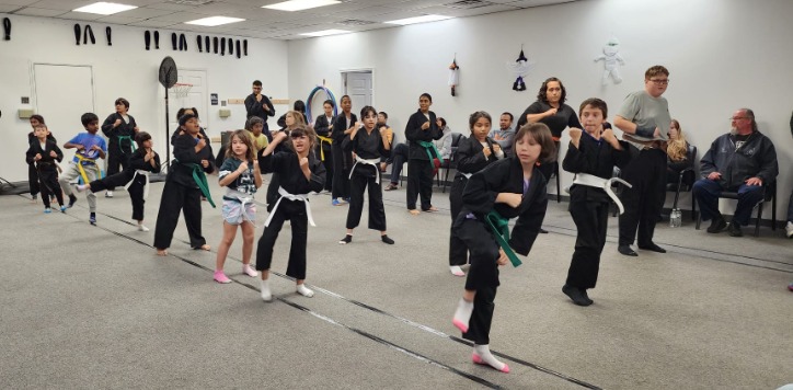 Karate training in action at Troy Black Belt Academy
