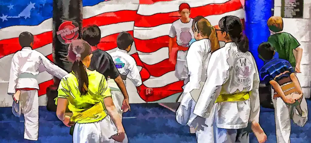 Kids in Karate Class illustration - TBBA